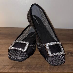 Anne Klein Akadelaide Flats with Crystal Buckle